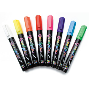 Pennarelli fluorescenti Set di pennarelli per lavagna bianca da 8 colori Inchiostro brillante per scrivere e disegnare su superfici di lavagne - Product Image 1