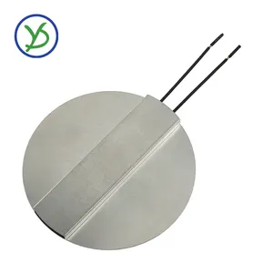 PTC Heater element heating plate 12V 80C round aluminium shell insulation 50*7mm embedded thermostat for small warming box
