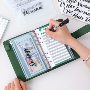 Portafoglio in Pelle con 6 Anelli A6, Buste per Contanti, Pianificatore di Budget Personalizzato, Libro per Risparmiare Denaro per Donne - Product Image 6