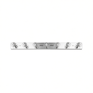 Luminaire de salle de bain moderne à LED 52 pouces, 7 lumières, finition chrome et fer, lampe de miroir murale à intensité variable - Product Image 1