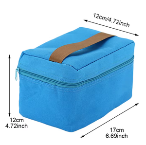 Thickened Aluminum Foil Waterproof Oilproof Lunch Tote <b>Large</b> Capacity Oxford Picnic Cooler <b>Bag</b> for Outdoor Travel Hiking <b>Beach</b> - Product Image 2