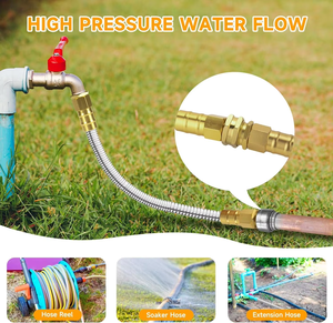 Rallonge de tuyau d'arrosage <span class=keywords><strong>courte</strong></span> en acier inoxydable 304, durable, flexible et anticorrosion, vente en gros directe usine - Product Image 5