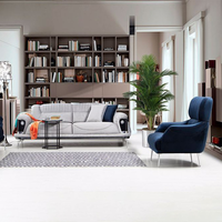Canapés YSS, meubles de chambre à coucher, meubles en tissu, design moderne de luxe haut de gamme, microfibre, design italien, grand bleu, métal, bois