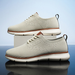 Zapatos Deportivos de Verano para Hombre, Talla Grande 48, Estilo Coreano, Malla Transpirable, Superficie Tejida, Suela de Goma Ligera - Product Image 1