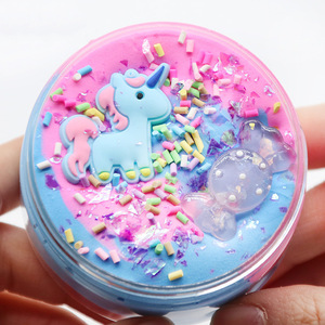 Kit de slime coloré en argile PVA, slime beurre, slime pailleté licorne pour enfants - Product Image 3