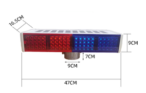 Luce di Segnalazione LED Lampeggiante, Luci Stroboscopiche di Emergenza Solari, Faro di Avvertimento <span class=keywords><strong>Rosso</strong></span> e <span class=keywords><strong>Blu</strong></span> per Sicurezza Stradale - Product Image 2