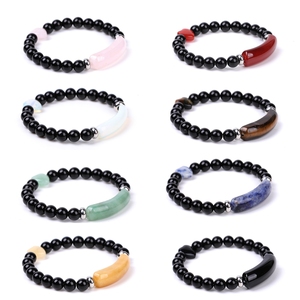 Bracelet perlé unisexe tendance 8MM, best-seller, en œil <span class=keywords><strong>de</strong></span> <span class=keywords><strong>tigre</strong></span>, obsidienne, quartz rose, aventurine verte, cristal <span class=keywords><strong>de</strong></span> pont, idéal pour un cadeau - Product Image 6