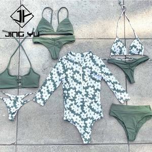 Trajes de Baño Deportivos Personalizados para Mujer, Traje de Baño OEM, Venta Caliente, Trajes de Baño con Estampado Personalizado, Bikini de Dos Piezas sin Espalda, Fabricante - Product Image 1