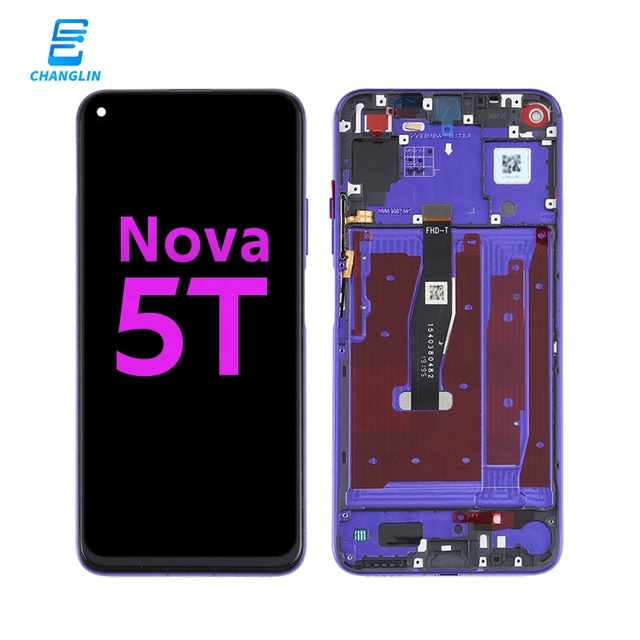 Mobile Phone Lcd Glass for huawei Panel Combo with Frame Accessory NOVA 5T Pantalla