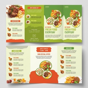 Menú Tríptico Personalizado al por Mayor, Impresión a Todo Color, para Cafetería, Frutería, Restaurante - Product Image 3