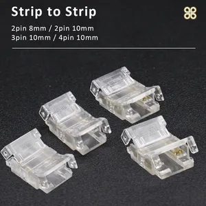 Connecteurs de rallonge <span class=keywords><strong>pour</strong></span> bande LED COB 2, 3 et 4 broches, bornes de connexion <span class=keywords><strong>pour</strong></span> rubans LED flexibles RGB CCT COB de 5 mm, 8 mm et 10 mm - Product Image 5