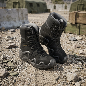 Elkland High Cut Tactical Boots <b>Waterproof</b> Artificial Nubuck Membrane Lining Anti Slip Rubber Outsole Lightweight - Product Image 1
