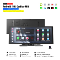 SUNWAYI Navigateur GPS sans fil Carplay Android Auto 11,4 pouces, Android 15 PND avec caméra de recul, double émetteur FM BT