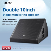 Haut-parleur de monitoring actif LiDoTi MF210, boîtier en bois, entrée XLR équilibrée, monitoring professionnel, performance scénique, portable, haute puissance