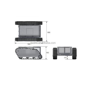 Precio de Fábrica, Vehículo Anfibio Robótico con Chasis de Orugas de Goma Grandes y Resistentes, con Carga Máxima de 500 kg - Product Image 6