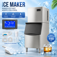Machine à glaçons en acier inoxydable 304 de 400 kg/24h avec pompe et moteur, refroidissement par air/eau