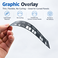 Autocollant personnalisé en film PET, étiquette graphique pour panneau, superposition auto-adhésive, autocollant pour panneau frontal, autocollant pour panneau de commande électronique