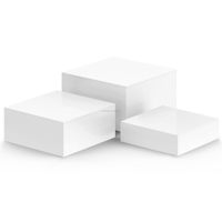 Présentoir en acrylique Présentoir Riser Box Présentoir en acrylique blanc Ensemble de 5 présentoirs pour aliments rehausseurs de buffet