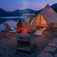 Barbecue argentin moderne en acier inoxydable authentique pour la vente en gros, résistant aux hautes températures et à hauteur réglable