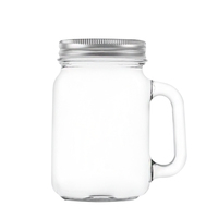 Vente en gros de décalcomanies colorées personnalisées pour la maison de restaurant 500ml 450ml 16oz bocaux Mason en verre avec couvercle poignée et paille pour boissons