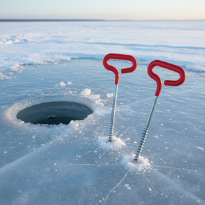Pointe à vis d'hiver pour la pêche au bar, à la carpe et au snapper en lac, ancres de bâche portables en acier inoxydable, outil de pêche - Product Image 4