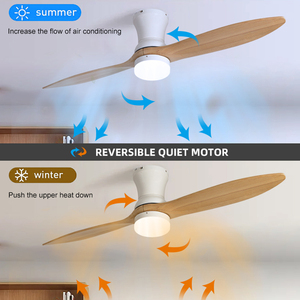 Quạt Trần Led Đèn Chùm Điều Khiển Từ Xa Hai Lưỡi Gỗ Cứng Chất Lượng Cao Có Đèn - Product Image 4