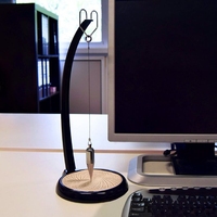 Ornement pendulaire en arc noir pour étagère de salon et bureau, décoration en métal pour la maison et la salle d'étude