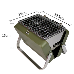 Griglia per <span class=keywords><strong>Barbecue</strong></span> portatile, griglie pieghevoli, griglia a carbone per Notebook nera <span class=keywords><strong>Barbecue</strong></span> da campeggio all'aperto/ - Product Image 6