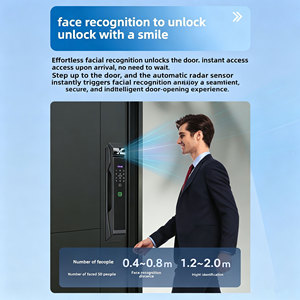 Cerradura Inteligente Automática para Puerta con Reconocimiento Facial 3D Glomarket, con Videoportero y Control por Voz Alexa, Adecuada para la Seguridad de la Puerta del Hogar - Product Image 5
