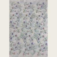 Tissu en tulle brodé de perles motif fleurs sauvages style forêt, 6 couleurs, pour Qipao et robes légères