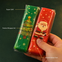 Barre de beurre souple imprimée sapin de Noël, à récupération lente, super douce, anti-stress, jouets squishy OEM ODM
