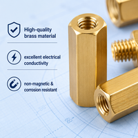 Entretoises hexagonales métriques en laiton à trou aveugle pour cartes mères PCB, fixations industrielles OEM