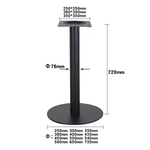 Hot Sale Industrial Ornamental Forged Ductile Black Rustic Antique Wrought Iron Table Legs Metal Table Legs