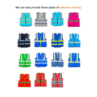 Gilet de sécurité réfléchissant fluorescent rouge haute visibilité avec poches personnalisées, fermetures éclair, logo ajustable