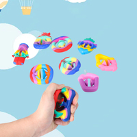 Rainbow Snapper Fidget Toy Grip Grab Squeeze Toy pour enfants et adultes Stress Anxiété Soulagement Snap