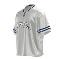 Maillot de football américain personnalisé, T-shirt ample à manches courtes en satin respirant rétro à col en V pour homme.