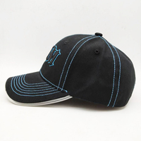 Gorras de Béisbol Suaves de Algodón con Luz LED Intermitente / Gorras Deportivas de 6 Paneles con Visera Curva para Conciertos