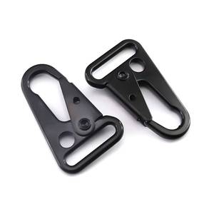 Factory-customized zinc alloy eagle-beak sling black carabiner clip, <b>webbing</b> metal keychain - Product Image 6