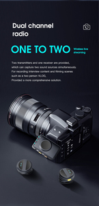 ไมโครโฟนไร้สาย SX21 Pro 5 in 1 สำหรับ iPhone ระยะ 50 เมตร ตัดเสียงรบกวน แบตเตอรี่ใช้งานได้ 12 ชั่วโมง สำหรับกล้องถ่ายภาพ - Product Image 5