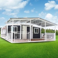 Maison pliante extensible à double aile de 20 pieds, design de luxe, moderne, étanche et isolée, pour appartement/salon