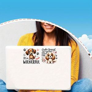 Set Humorous Dog 16oz Tarro de vidrio Papel de transferencia UV DTF Papel de transferencia autoadhesivo alto Adecuado para decorar tazas y botellas - Product Image 4