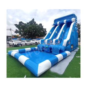 Jeu <span class=keywords><strong>de</strong></span> parc aquatique gonflable terrestre mobile drôle pour adultes en plein air grand parc aquatique au sol toboggan aquatique gonflable avec grande <span class=keywords><strong>piscine</strong></span> - Product Image 4