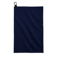 Serviette de golf en microfibre gaufrée avec logo personnalisé, imprimée double face, pour le sport et le nettoyage
