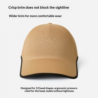 Casquette de baseball unisexe haut de gamme en nylon respirant, sans traces, tout-en-un, pour l'extérieur en été – Casquette ajustable à 6 panneaux pour toutes les saisons