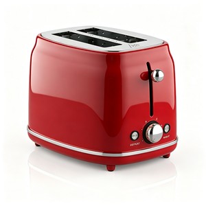 Tostadora Eléctrica BESTONE de 2 Rebanadas, 850W, Roja, Metálica, Función Automática de Apertura, Uso Doméstico - Product Image 2