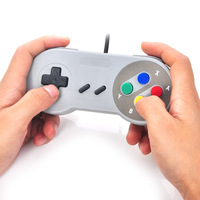 Mando con cable USB para Nintendo SNES, mando para Nintendo SNES, PC, MAC