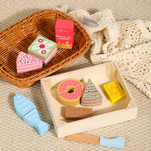 Juguetes de Madera para Hornear de Educación Temprana Montessori, Juguete de Galletas y Pasteles, Juego de Imitación de Cocina para Niños Pequeños - Product Image 6