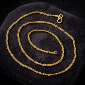 Collar de Cadena con Diseño de Palomitas de Maíz Chapado en Oro Micro de 14K, 18K y 24K al por Mayor, Collares de Cadena de Moda, Cadena Estilo Palomitas de Maíz, Cadena de Latón - Product Image 1