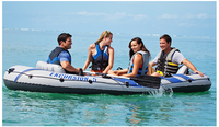 Bateau gonflable Intex Excursion 4 en PVC, durable, pour la pêche en plein air, vente en gros