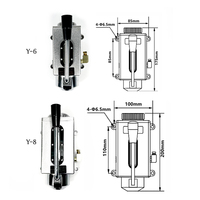 Y-8 CNC Machine-outil accessoire main pression lubrification pompe à huile manuel graisseur manuel pour le fraisage et le poinçonnage